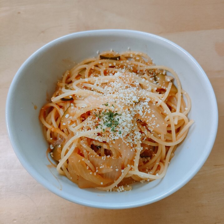 夏野菜のトマトスパゲッティ